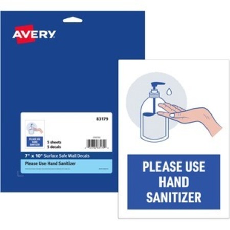 AVERY Decals, Hand, Sanitized AVE83179